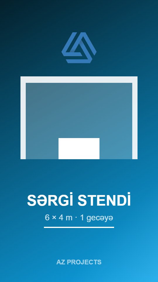 Sərgi stendi 6×4 m