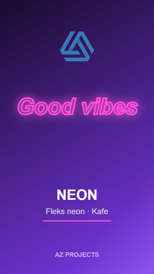 Neon yazı quraşdırılması