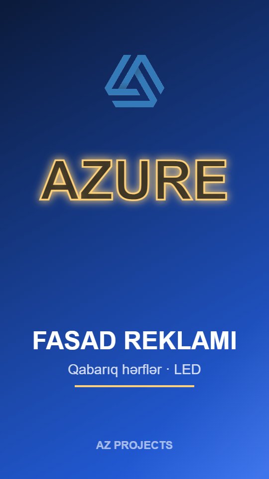 Fasad reklamı — gecə görünüşü